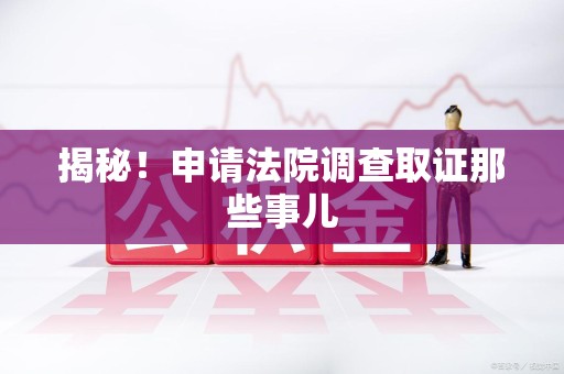 乐平揭秘！申请法院调查取证那些事儿