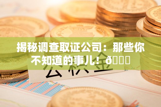 乐平揭秘调查取证公司：那些你不知道的事儿！😎