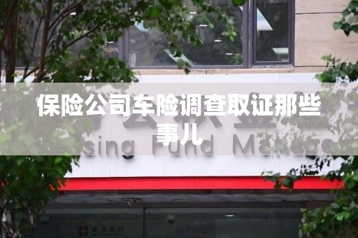 乐平保险公司车险调查取证那些事儿