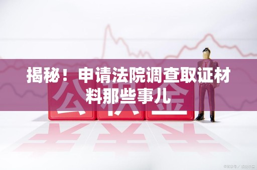 乐平揭秘！申请法院调查取证材料那些事儿