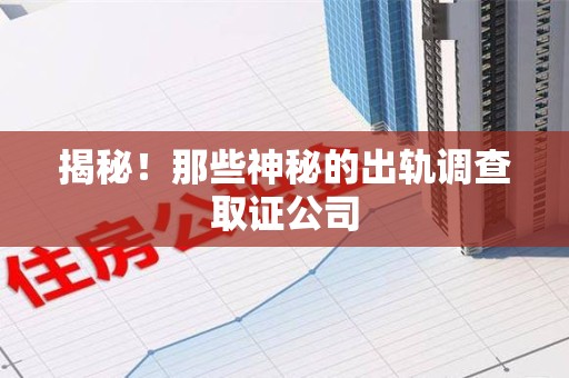 乐平揭秘！那些神秘的出轨调查取证公司