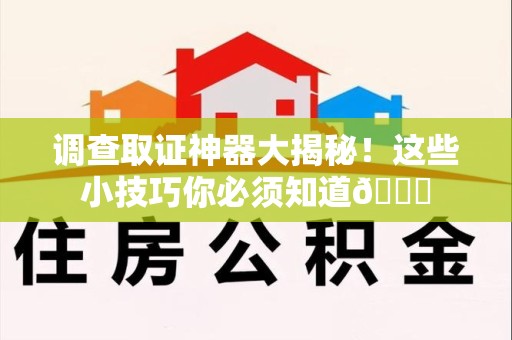 乐平调查取证神器大揭秘！这些小技巧你必须知道😎