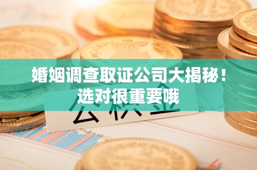 乐平婚姻调查取证公司大揭秘！选对很重要哦