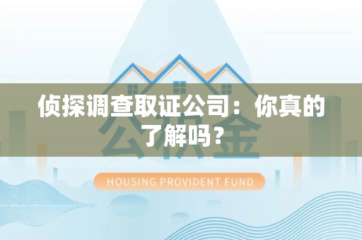 乐平侦探调查取证公司：你真的了解吗？