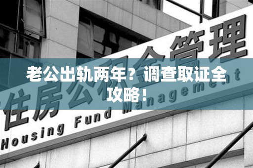 乐平老公出轨两年？调查取证全攻略！