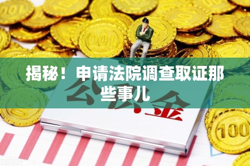 乐平揭秘！申请法院调查取证那些事儿